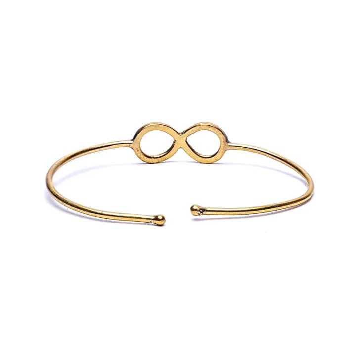 Bracelet Infinity en laiton couleur dorée ajustable | Pieralune