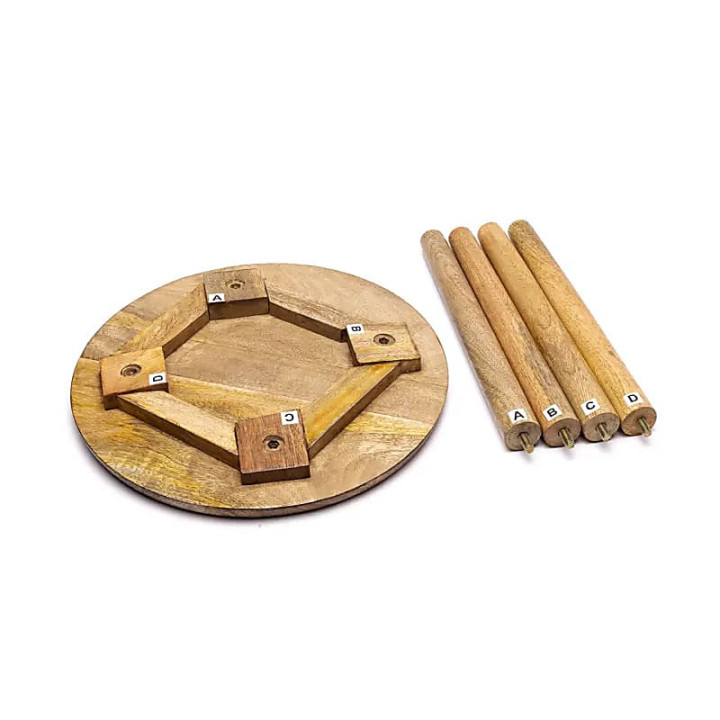 Table d'appoint impression Arbre de Vie bois de manguier | Pieralune