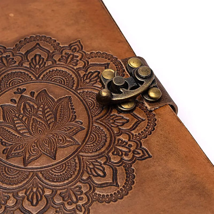 Carnet de note Mandala avec couverture en cuir synthétique | Pieralune