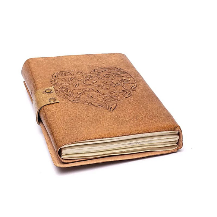 Carnet de note Cœur avec couverture en cuir synthétique | Pieralune