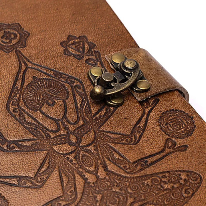 Carnet de note Chakra Méditation avec couverture en cui... | Pieralune