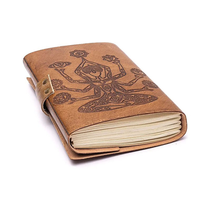 Carnet de note Chakra Méditation avec couverture en cui... | Pieralune