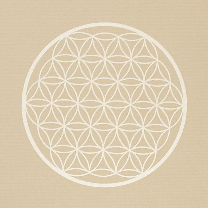 Yogi & Yogini Premium tapis de Yoga TPE Fleur de Vie beige | Pieralune