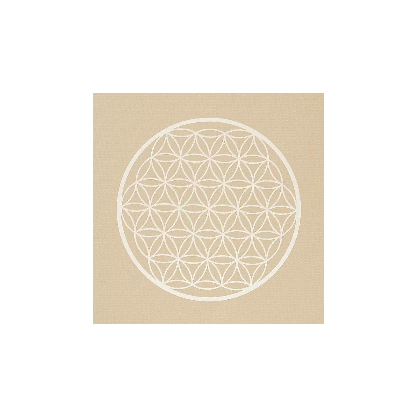 Yogi & Yogini Premium tapis de Yoga TPE Fleur de Vie beige | Pieralune