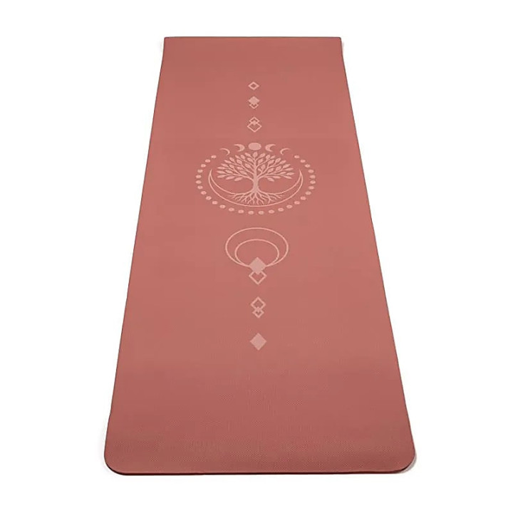 Yogi & Yogini Premium tapis de Yoga TPE Arbre de Vie mauve | Pieralune