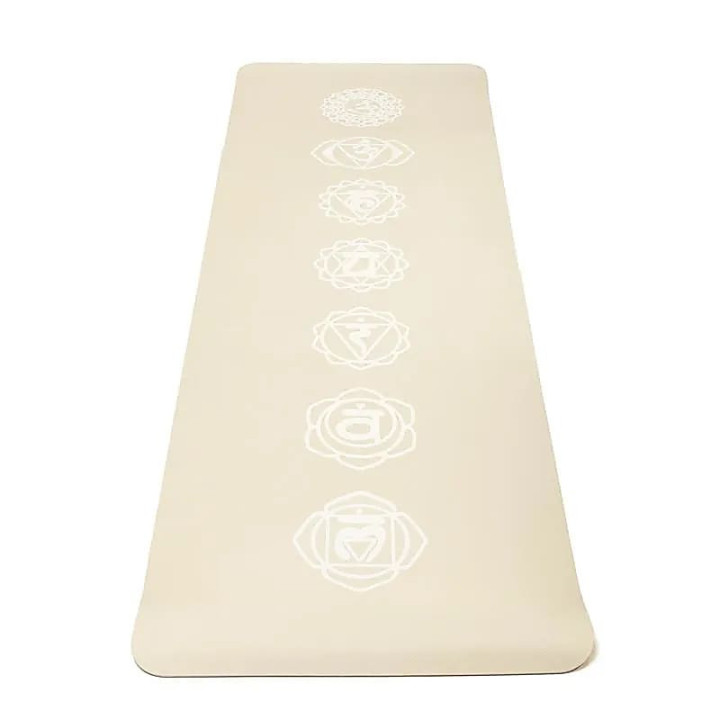 Yogi & Yogini Premium tapis de Yoga TPE Chakra beige | Pieralune