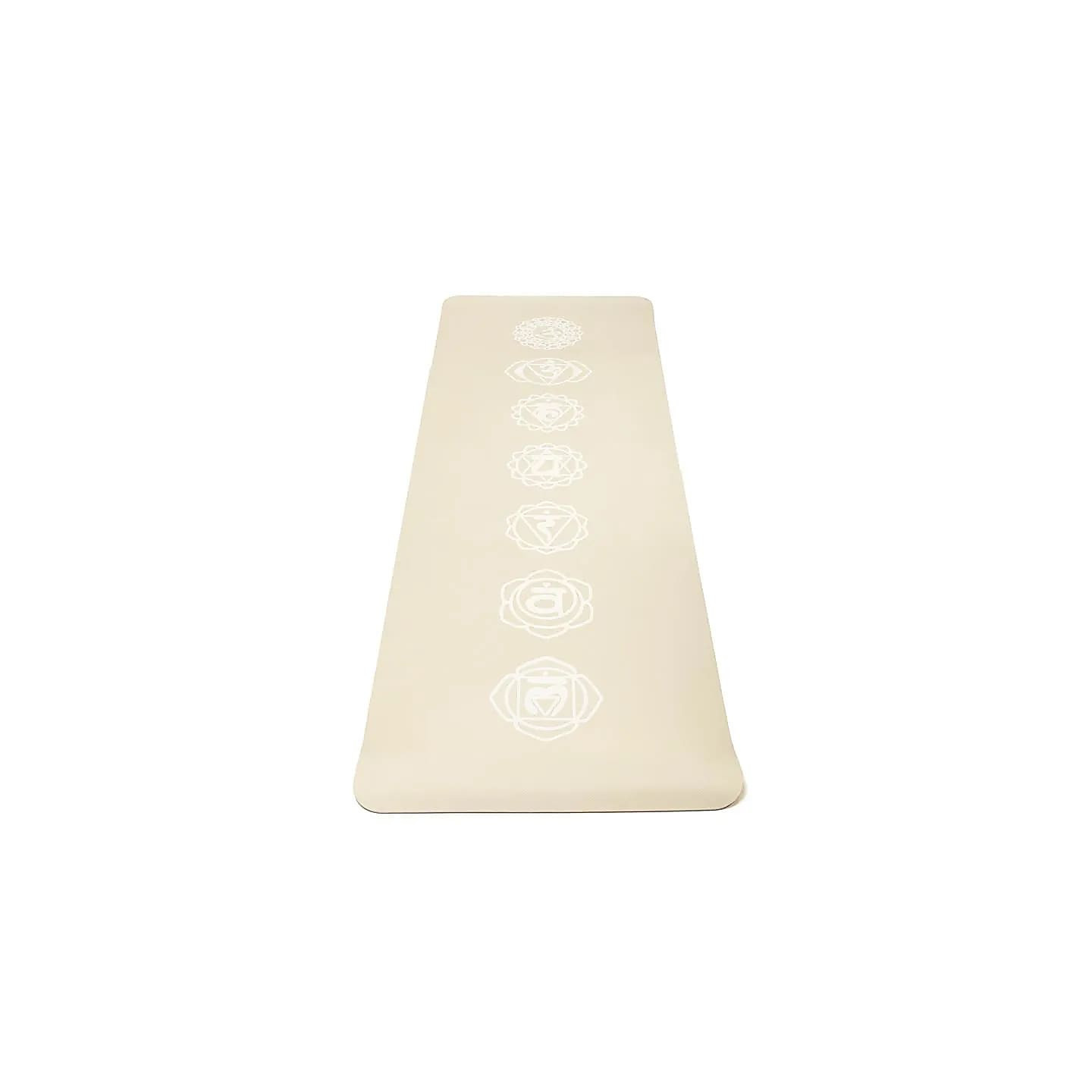 Yogi & Yogini Premium tapis de Yoga TPE Chakra beige | Pieralune