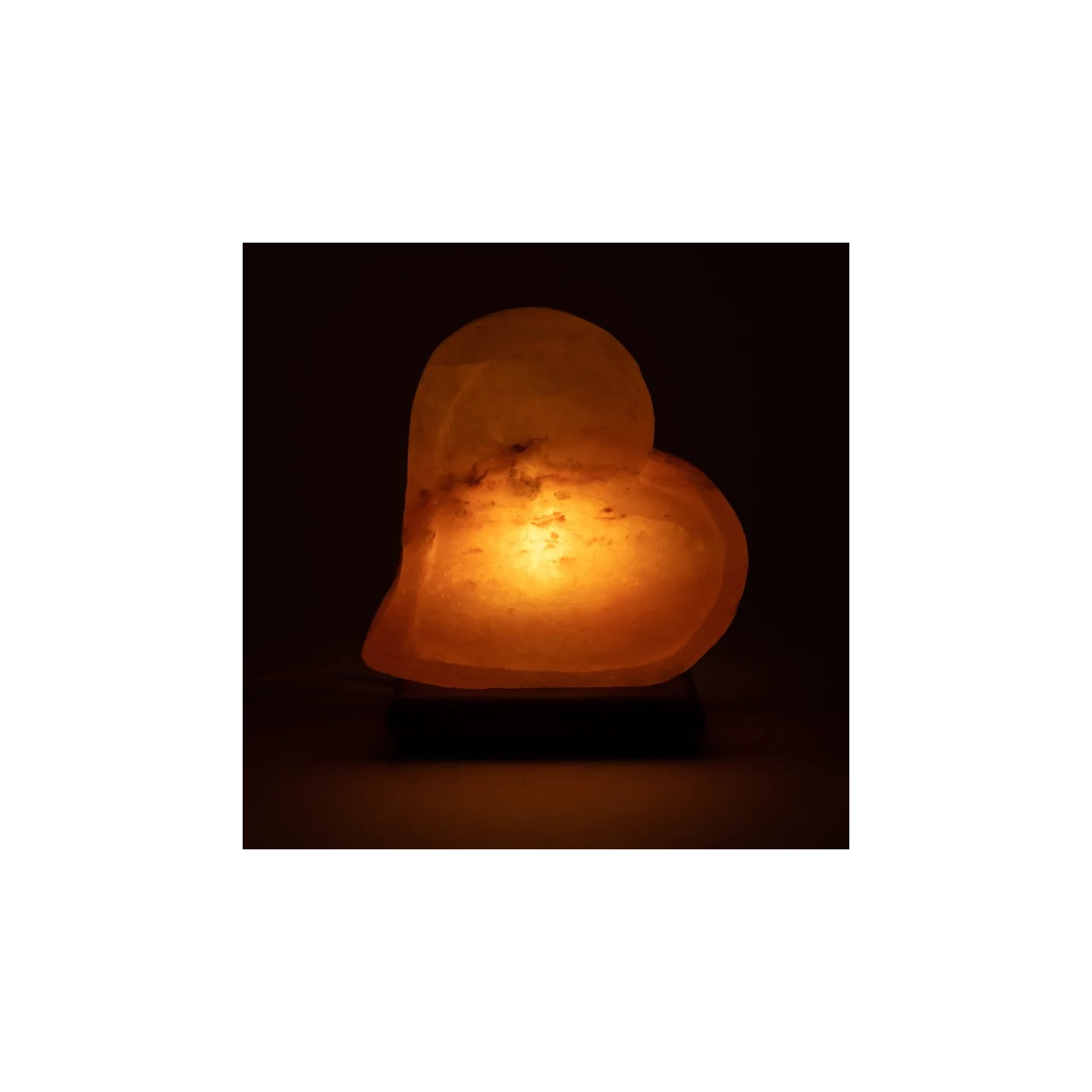 Lampe de sel Double Coeur avec câble et LED | Pieralune