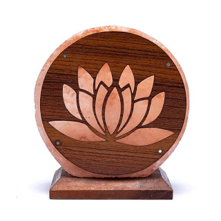 Lampe de sel Lotus avec câble et LED | Pieralune