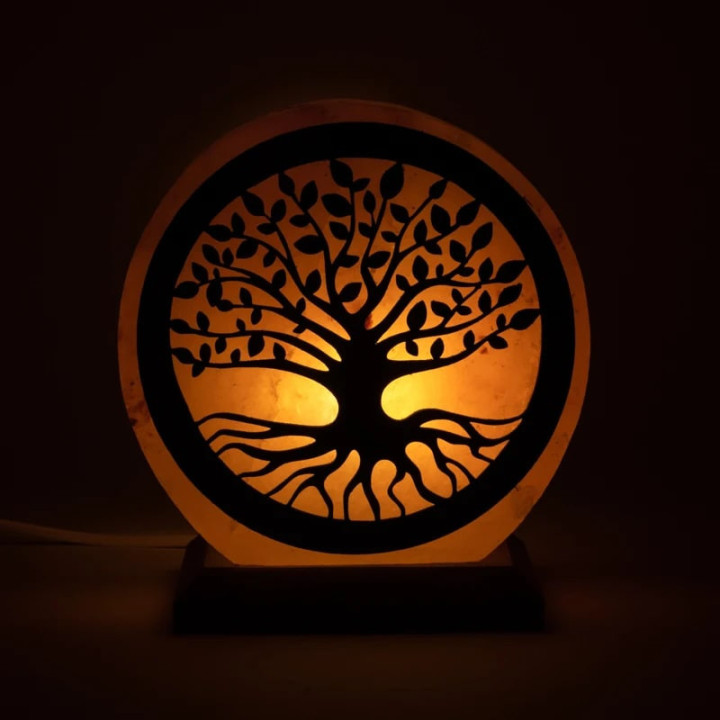 Lampe de sel Arbre de vie avec câble et LED | Pieralune