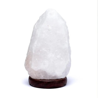 Lampe de sel blanc avec câble et ampoule | Pieralune