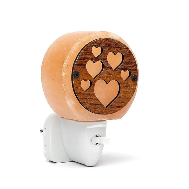 Veilleuse en sel cœurs | Pieralune