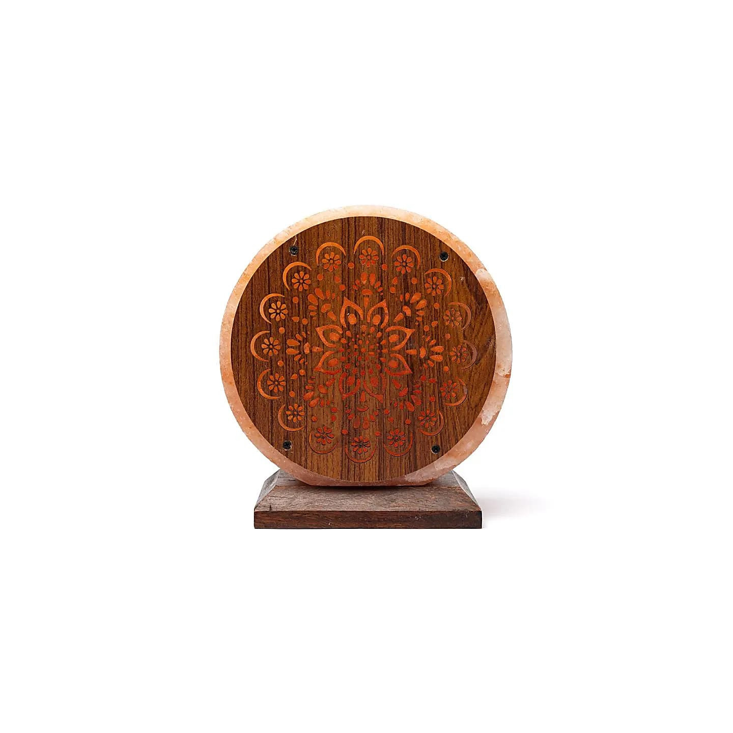 Lampe en sel Mandala avec câble et ampoule | Pieralune