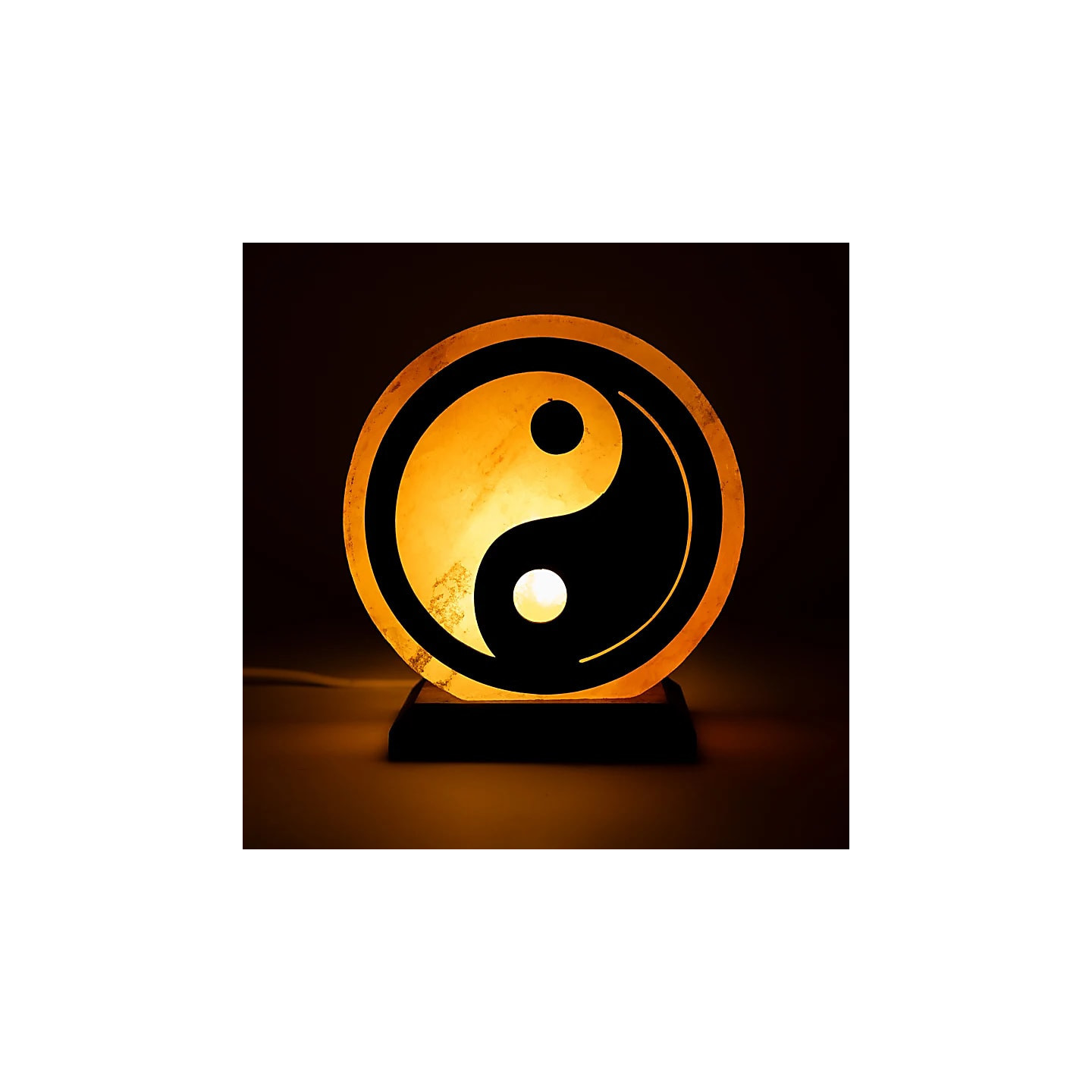 Lampe en sel Yin Yang avec câble et ampoule | Pieralune