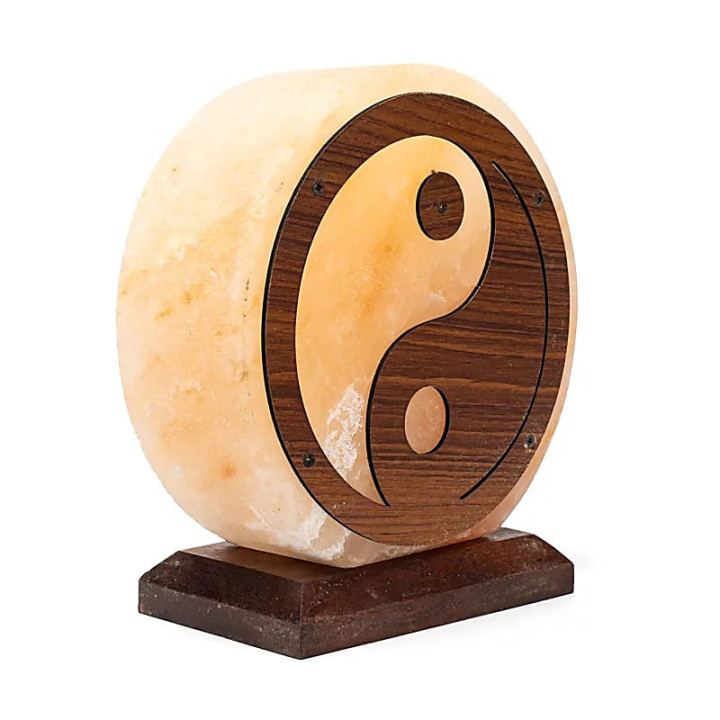 Lampe en sel Yin Yang avec câble et ampoule | Pieralune