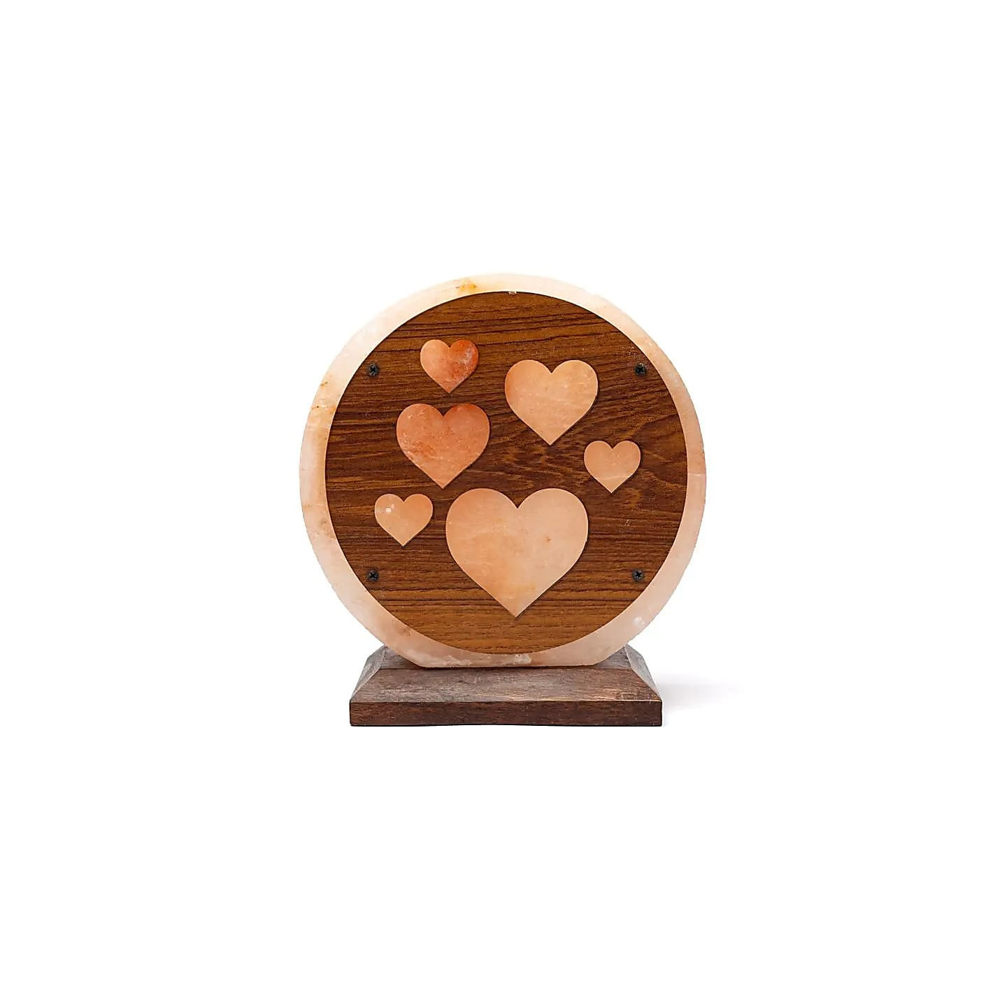 Lampe en sel cœurs avec câble et ampoule | Pieralune