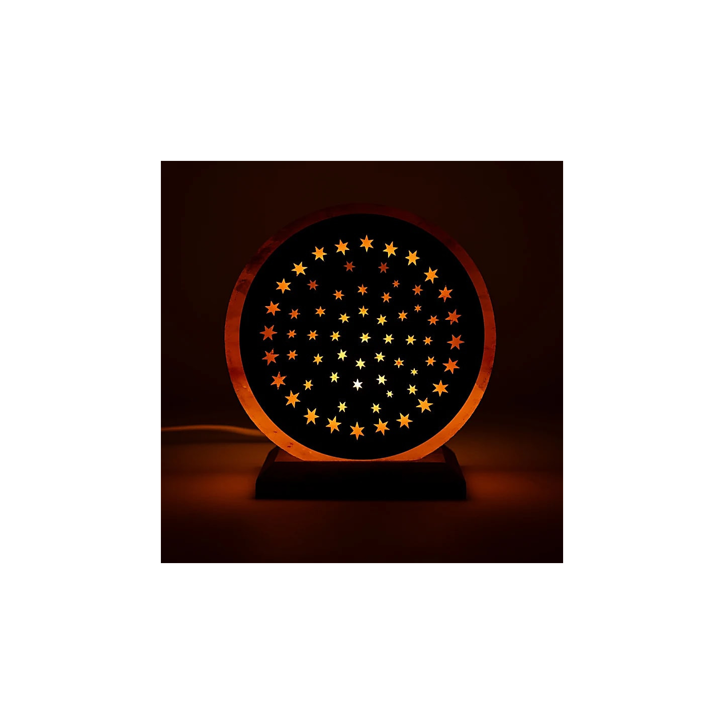 Lampe en sel étoiles avec câble et ampoule | Pieralune