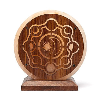 Lampe en sel phases de la lune avec câble et ampoule | Pieralune