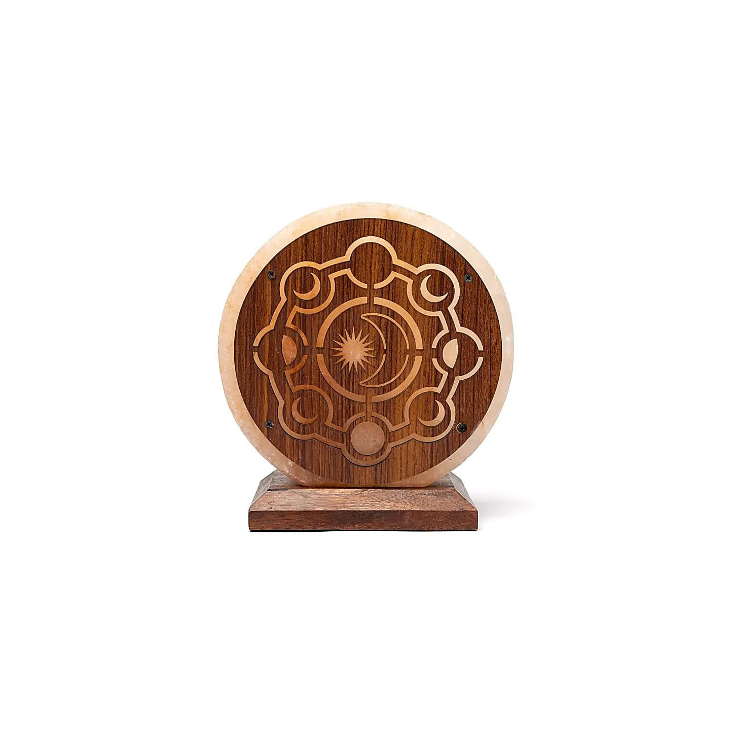 Lampe en sel phases de la lune avec câble et ampoule | Pieralune