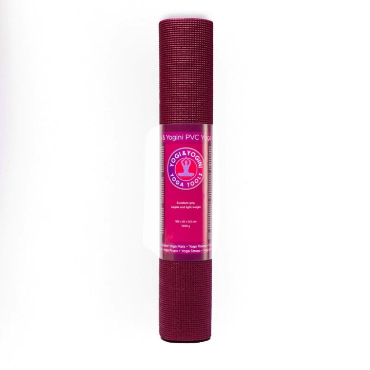 Tapis Yoga PVC Yogi & Yogini Aubergine | Pieralune