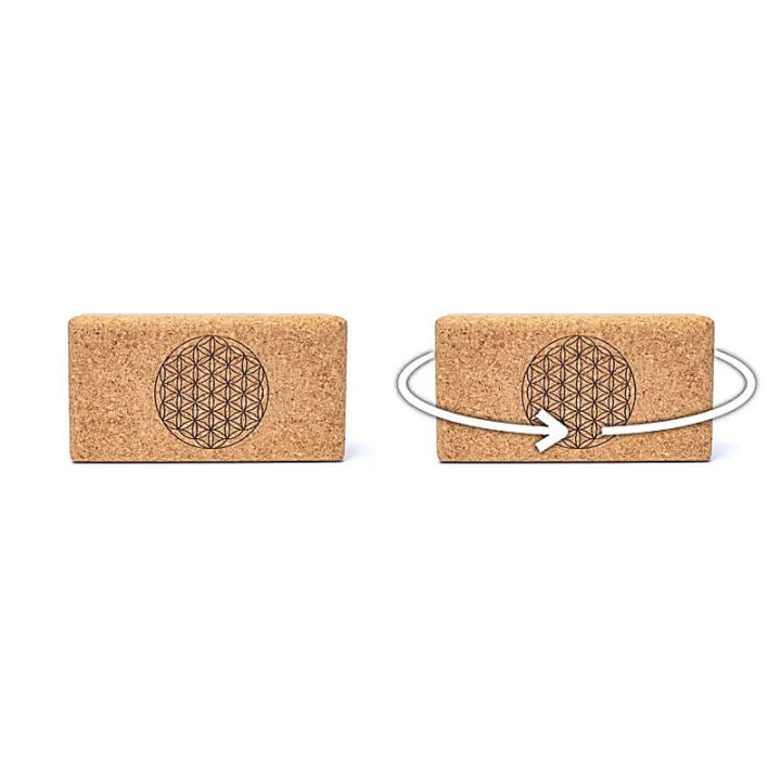 Accessoires de Yoga bloc liège fleur de vie Mandala | Pieralune
