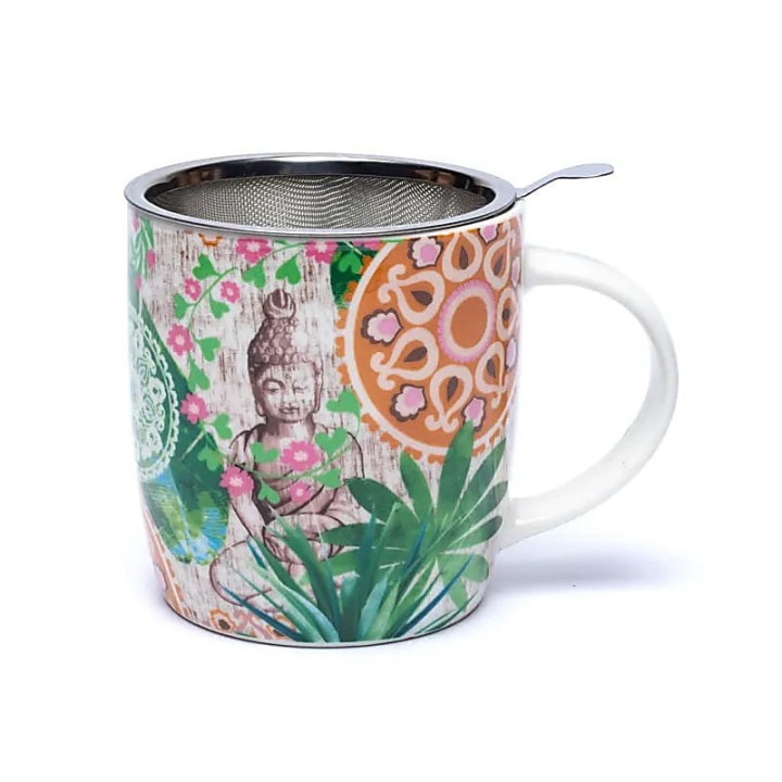 Tasse à thé infuseur Bouddha paradis | Pieralune