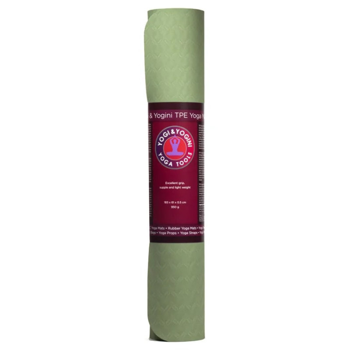 Yogi & Yogini Premium tapis de Yoga TPE vert | Pieralune