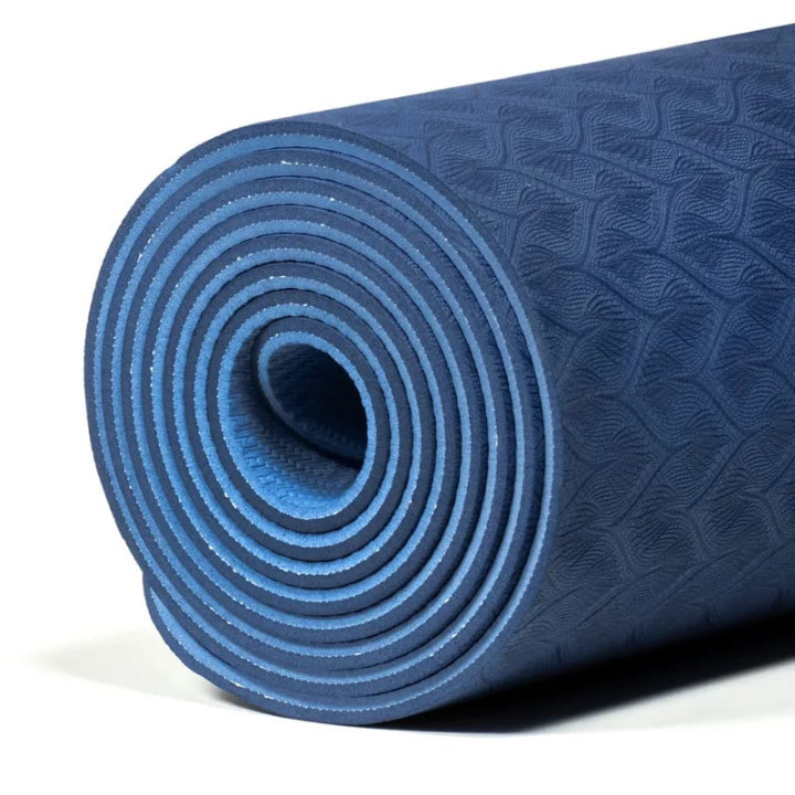 Yogi & Yogini Premium tapis de Yoga TPE bleu | Pieralune
