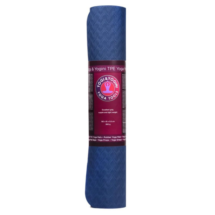 Yogi & Yogini Premium tapis de Yoga TPE bleu | Pieralune