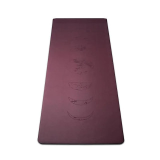 Yogi & Yogini Tapis de Yoga en PU phases lunaire aubergine | Pieralune