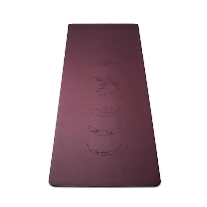 Yogi & Yogini Tapis de Yoga en PU phases lunaire aubergine | Pieralune