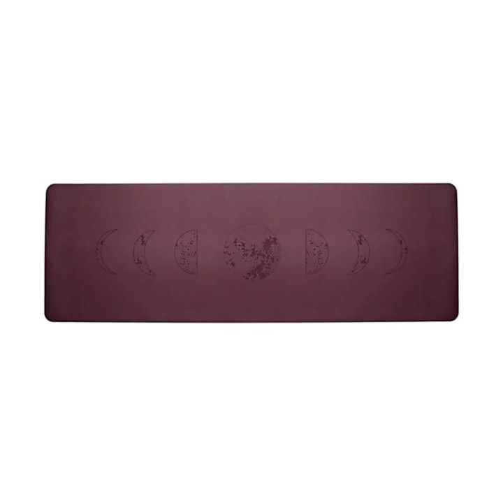 Yogi & Yogini Tapis de Yoga en PU phases lunaire aubergine | Pieralune