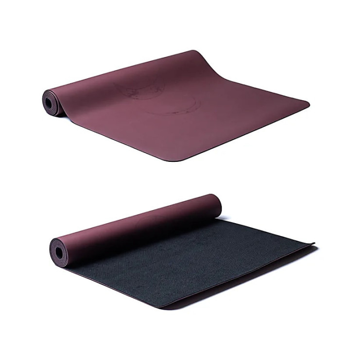Yogi & Yogini Tapis de Yoga en PU phases lunaire aubergine | Pieralune