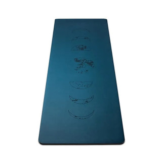 Yogi & Yogini Tapis de Yoga en PU phases lunaire Pétrole | Pieralune