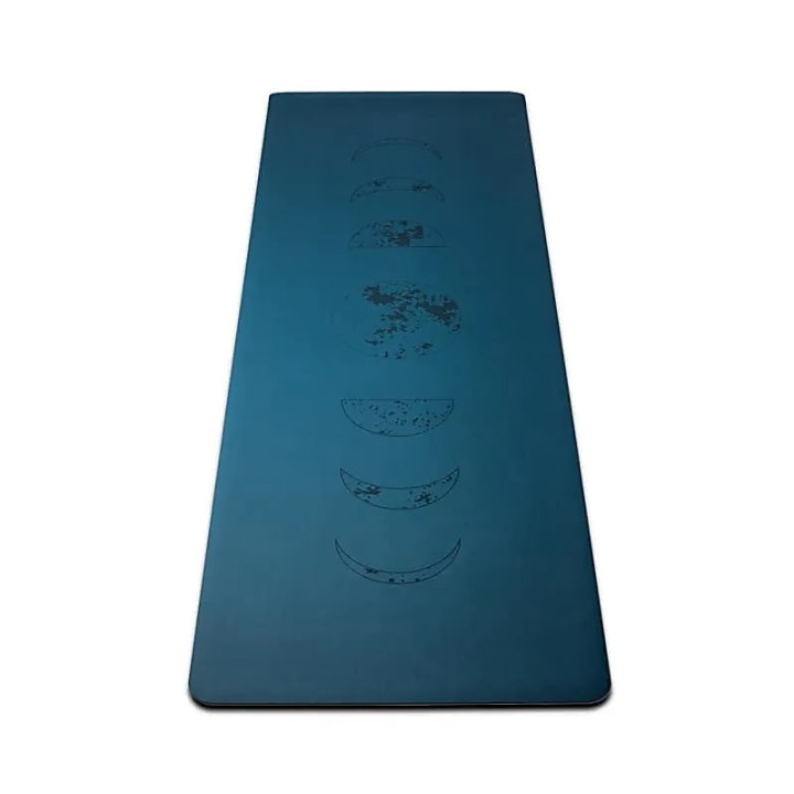 Yogi & Yogini Tapis de Yoga en PU phases lunaire Pétrole | Pieralune