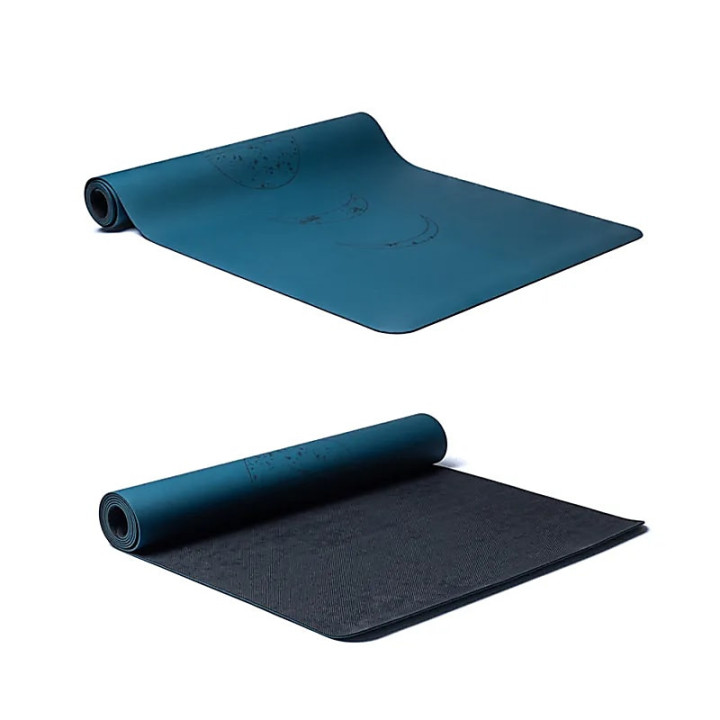 Yogi & Yogini Tapis de Yoga en PU phases lunaire Pétrole | Pieralune
