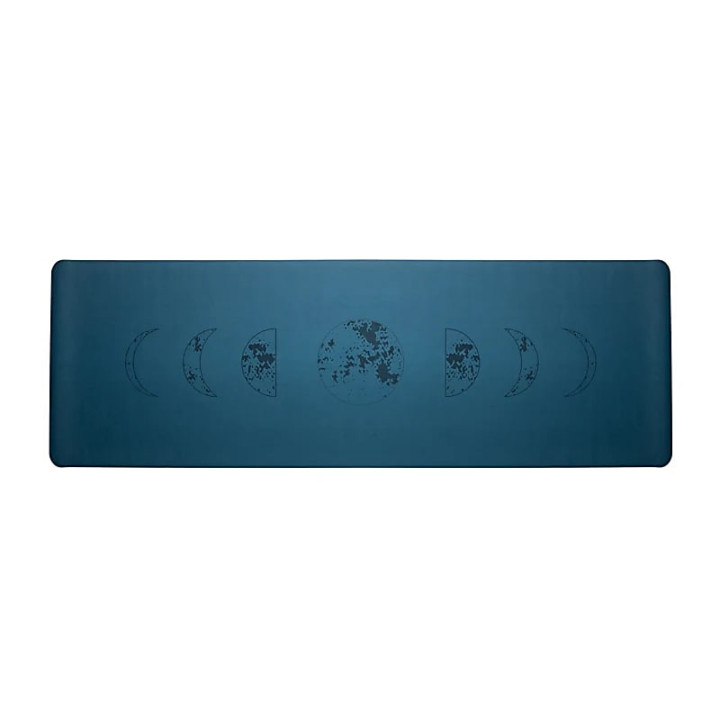 Yogi & Yogini Tapis de Yoga en PU phases lunaire Pétrole | Pieralune