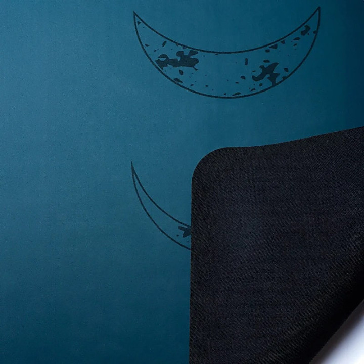 Yogi & Yogini Tapis de Yoga en PU phases lunaire Pétrole | Pieralune