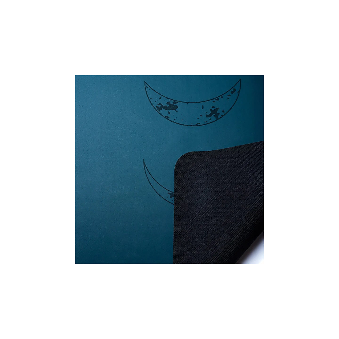 Yogi & Yogini Tapis de Yoga en PU phases lunaire Pétrole | Pieralune