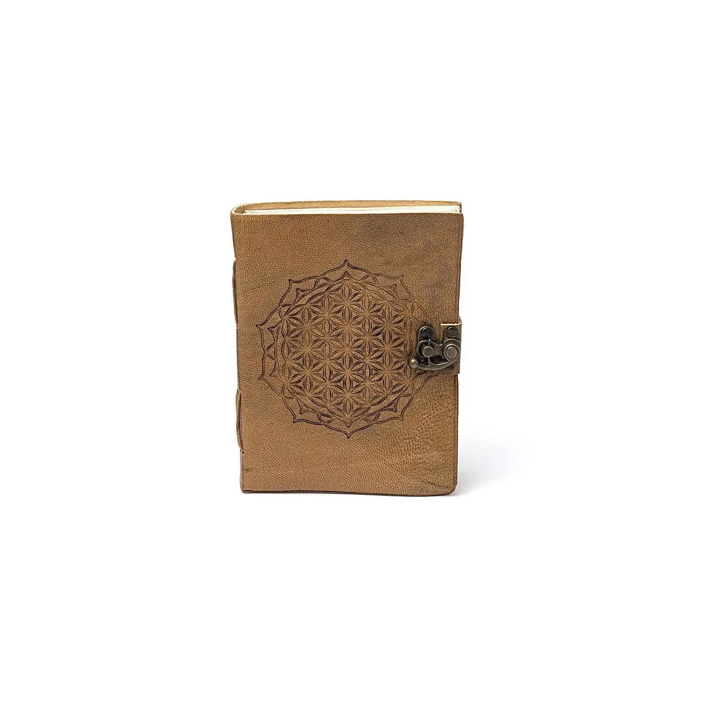 Carnet mandala Fleur de Vie avec couverture en similicuir | Pieralune