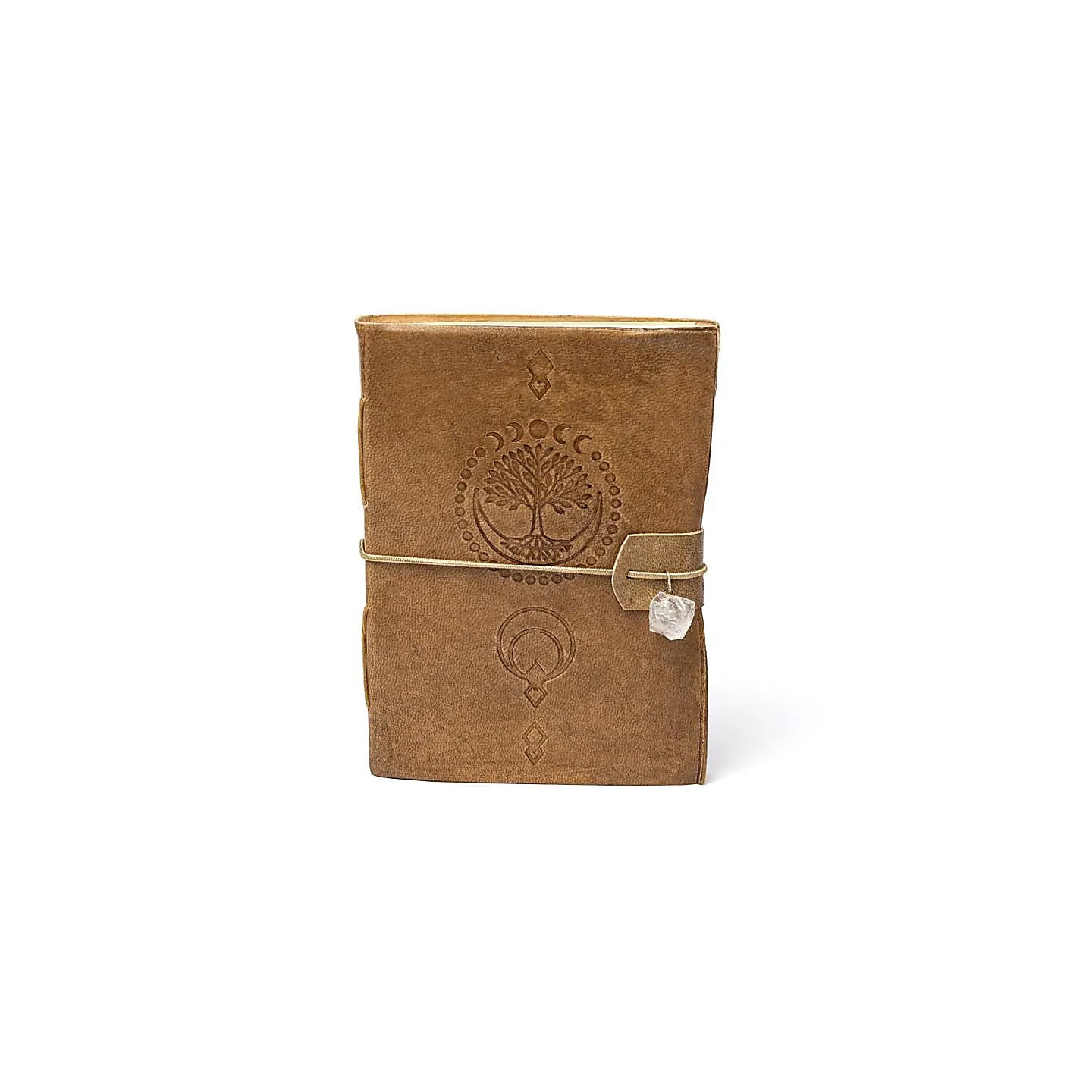 Carnet Arbre de Vie avec cristal de roche et couverture... | Pieralune