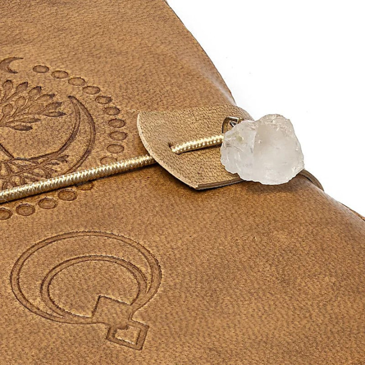 Carnet Arbre de Vie avec cristal de roche et couverture... | Pieralune
