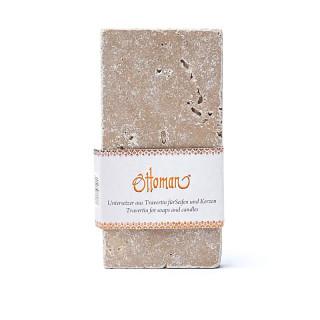 Porte-savon ou bougeoir en travertin beige – 15x7,5x1cm... | Pieralune