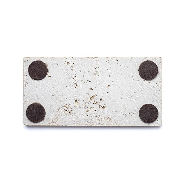 Porte-savon ou bougeoir en travertin beige – 15x7,5x1cm... | Pieralune