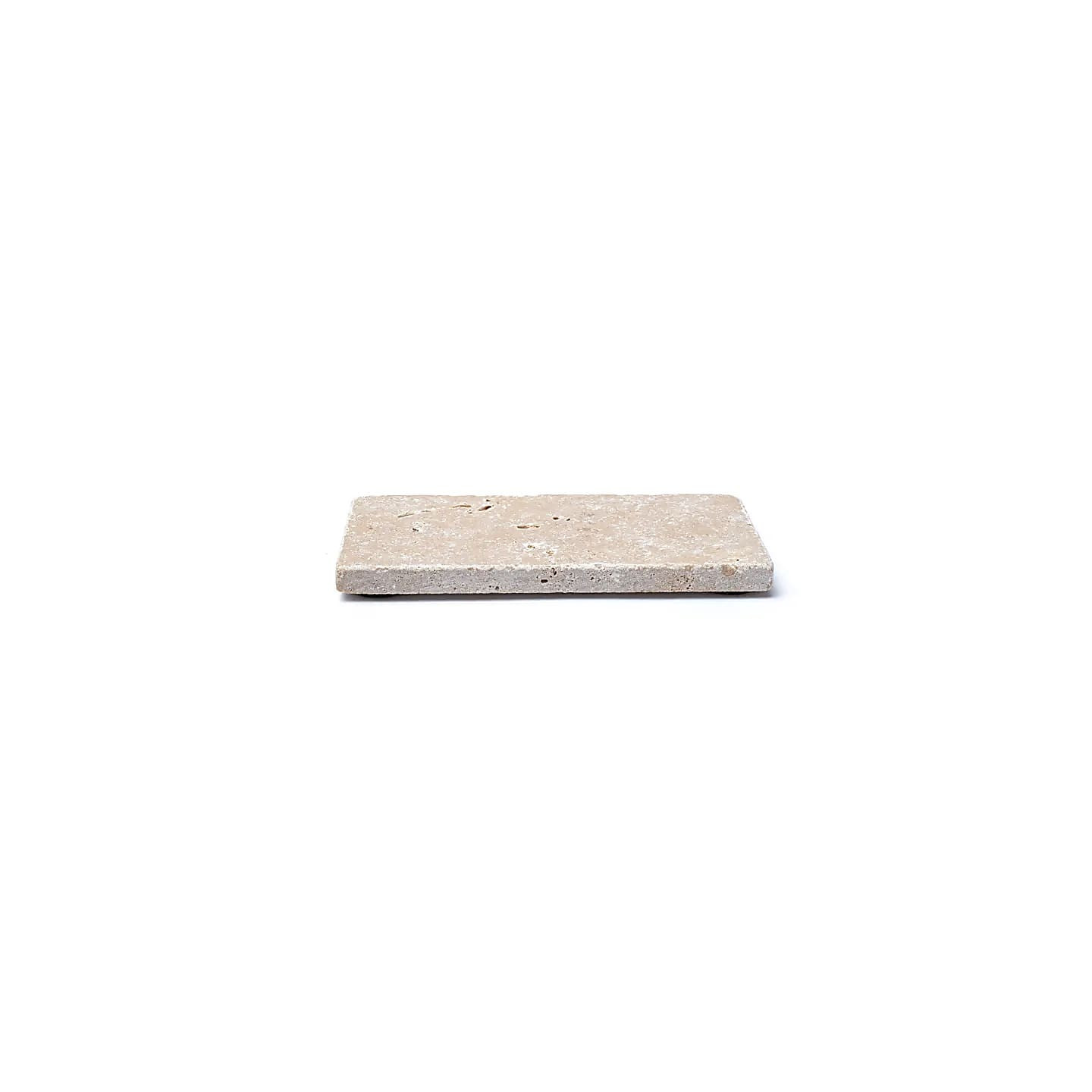 Porte-savon ou bougeoir en travertin beige – 15x7,5x1cm... | Pieralune