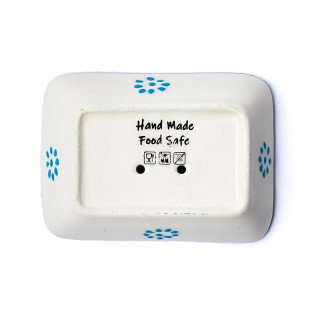 Porte-savon fait main rouge blanc bleu | Pieralune