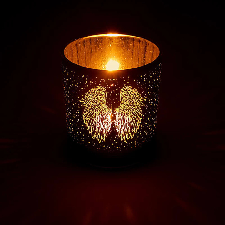 Photophore métallique Ailes d’ange | Pieralune