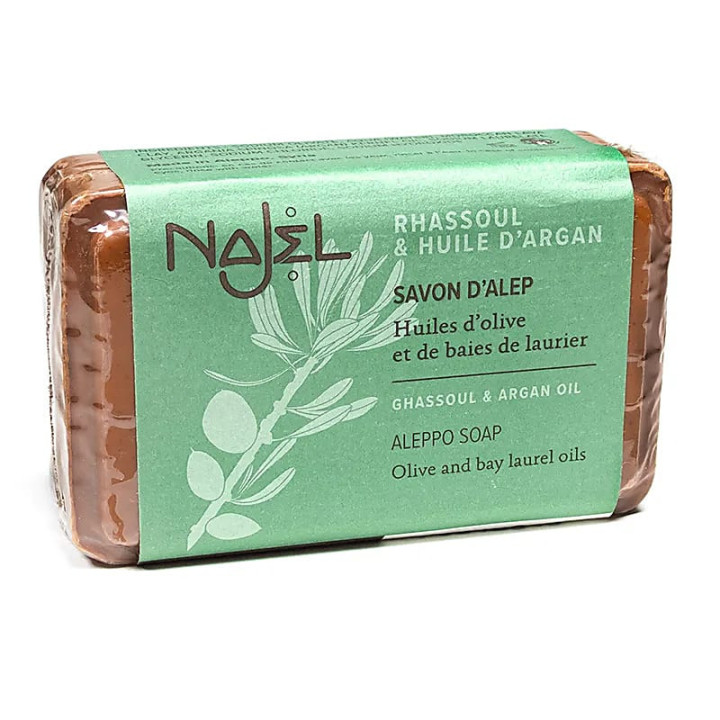 Najel savon d'Alep Rhassoul et huile d'Argan | Pieralune