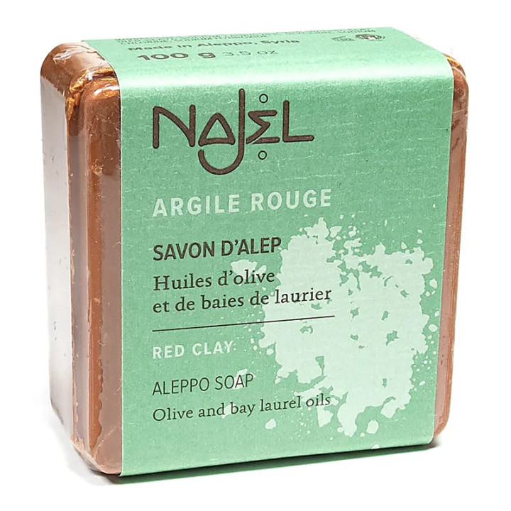 Najel Savon d'Alep exfoliant à l'argile rouge | Pieralune