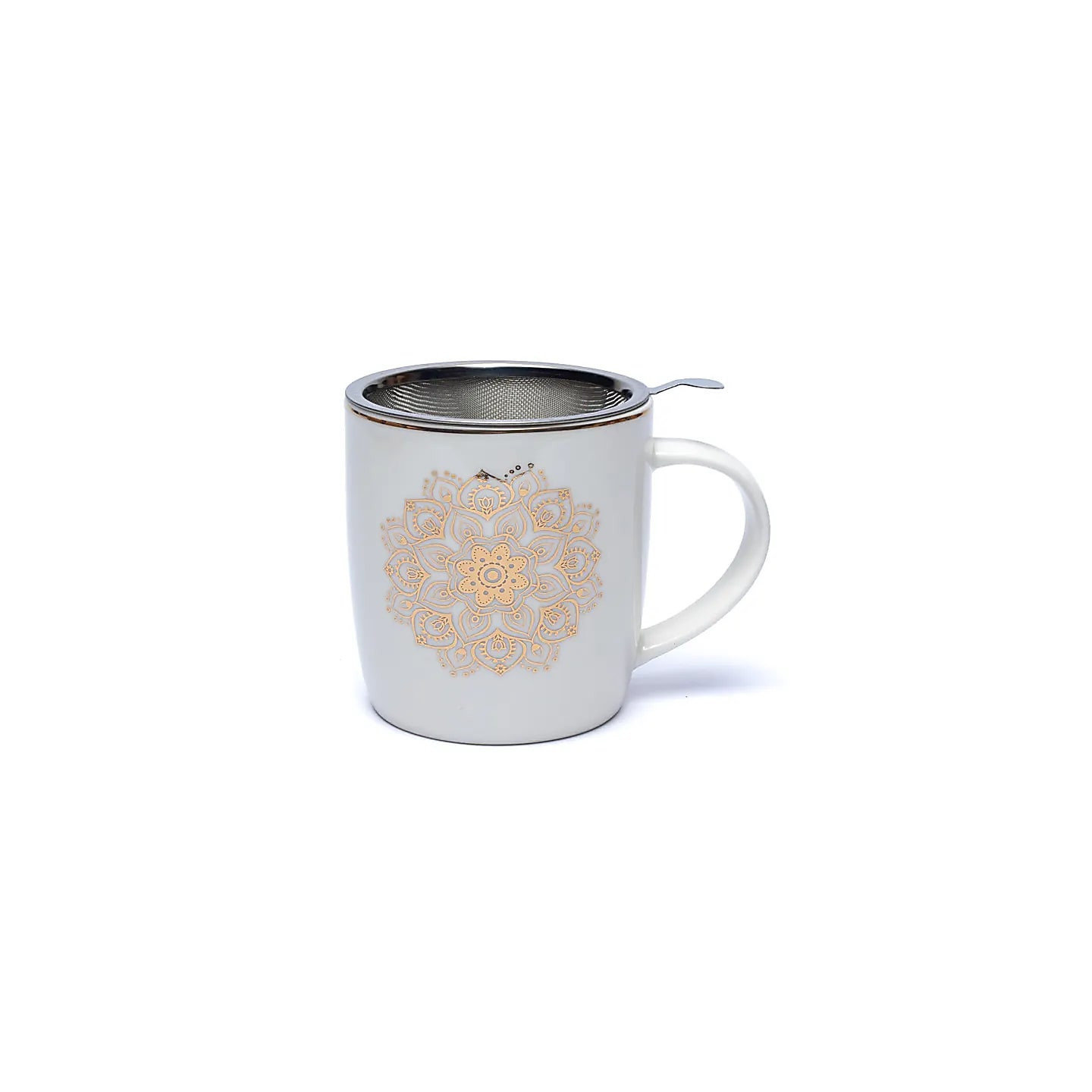 Tasse Infuseur à Thé Mandala blanc | Pieralune
